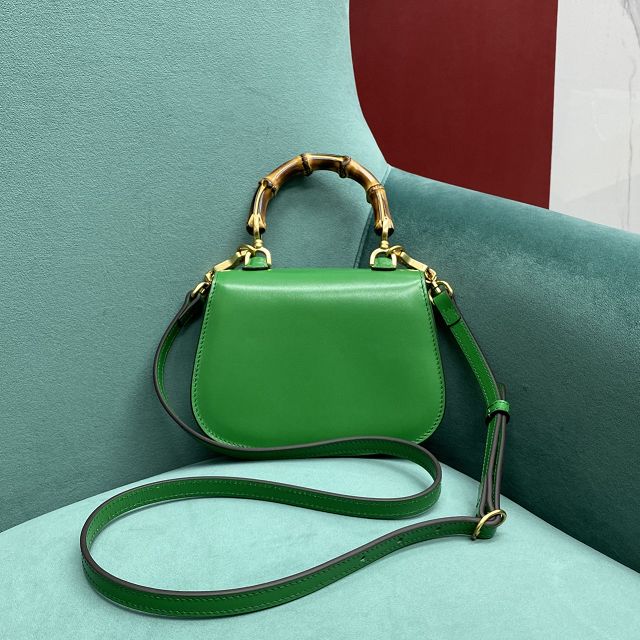 2022 GG original calfskin mini top handle bag 686864 green