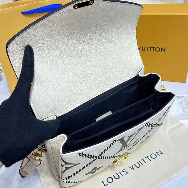 2022 Louis vuitton original calfskin pochette metis M46028 white