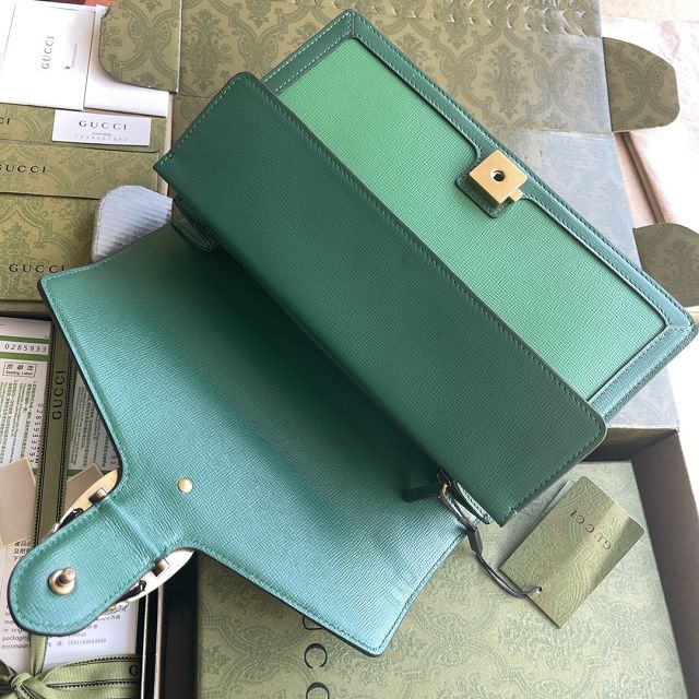 Top GG original calfskin dionysus medium shoulder bag 400249 green