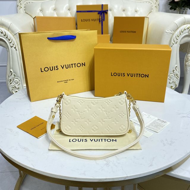 Louis vuitton original calfskin easy pouch M81066 white