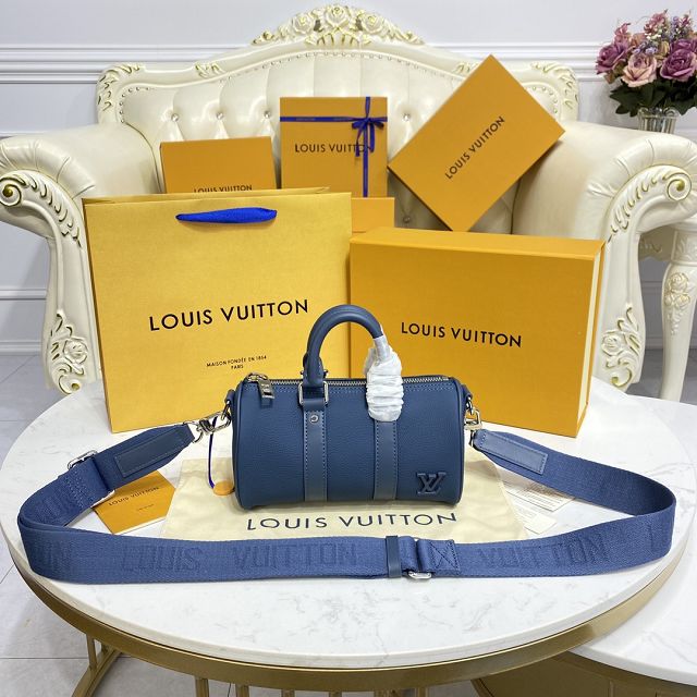 Louis vuitton original calfskin keepall XS bag M80950 blue