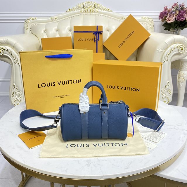 Louis vuitton original calfskin keepall XS bag M80950 blue