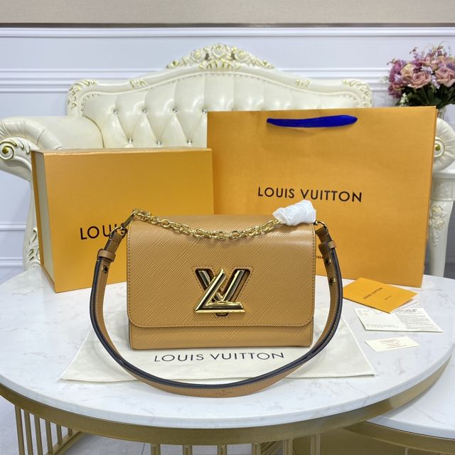 Louis vuitton original epi leather twist mm M50282 apricot