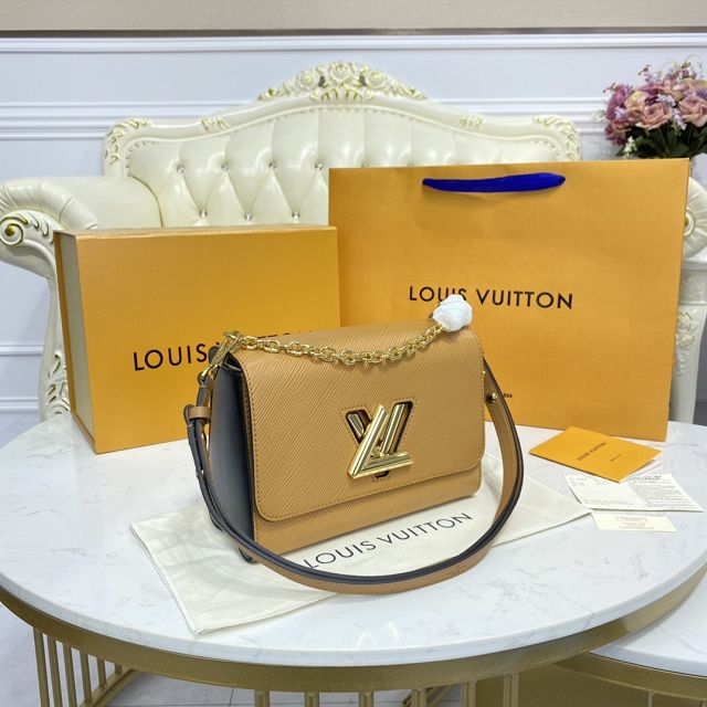 Louis vuitton original epi leather twist mm M50282 apricot