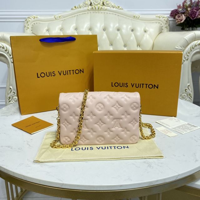 Louis vuitton original lambskin pochette coussin M80742 pink