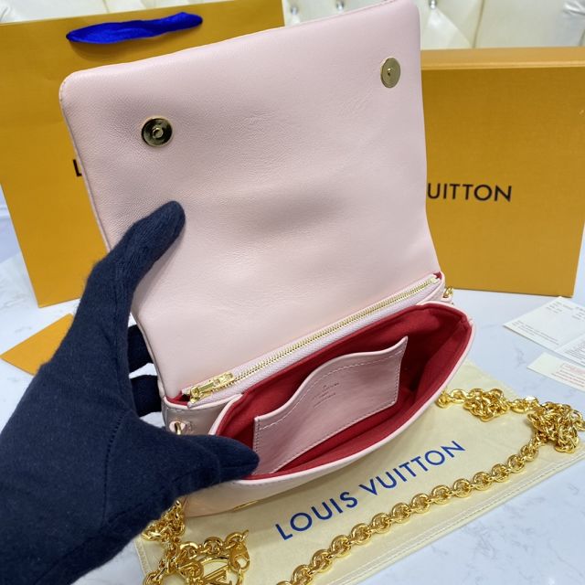 Louis vuitton original lambskin pochette coussin M80742 pink