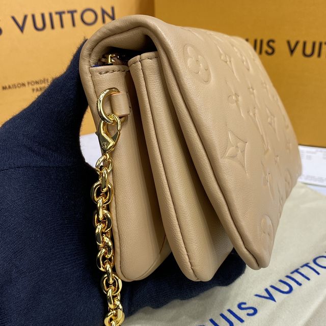 Louis vuitton original lambskin pochette coussin M80818 apricot