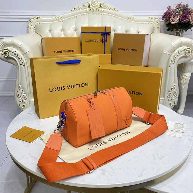 Louis vuitton original calfskin keepall city bag M57082 orange