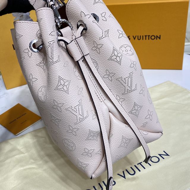 Louis vuitton original mahina leather bella tote bag M59203 beige