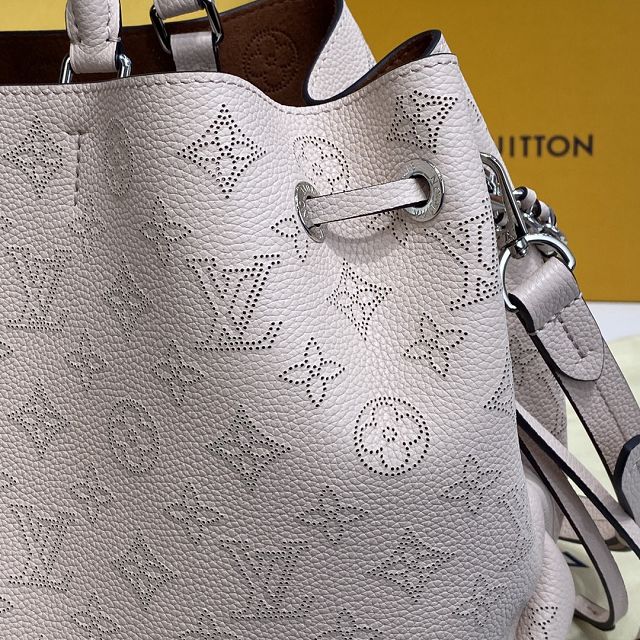 Louis vuitton original mahina leather bella tote bag M59203 beige