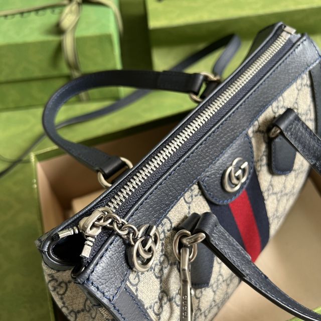 GG original canvas ophidia small shoulder bag 547551 navy blue