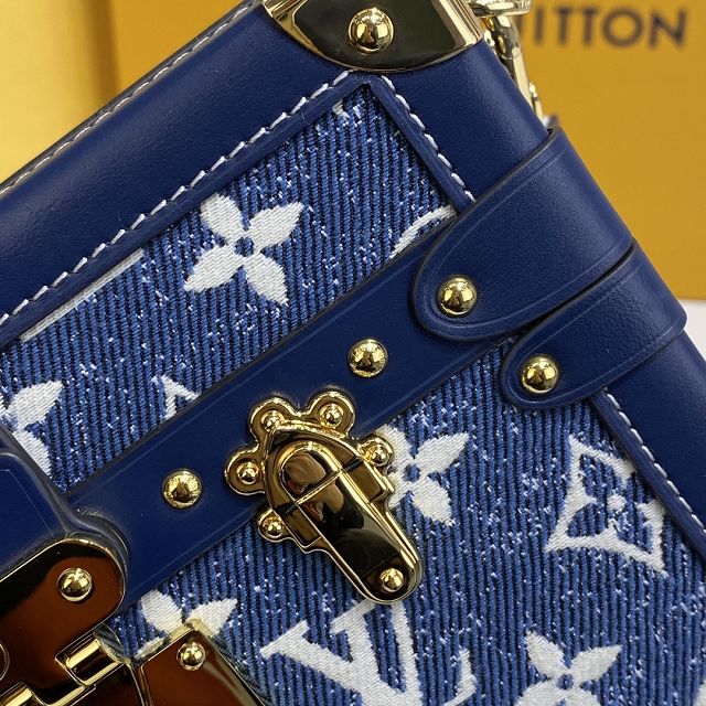 Louis vuitton original denim petite malle M59717 blue