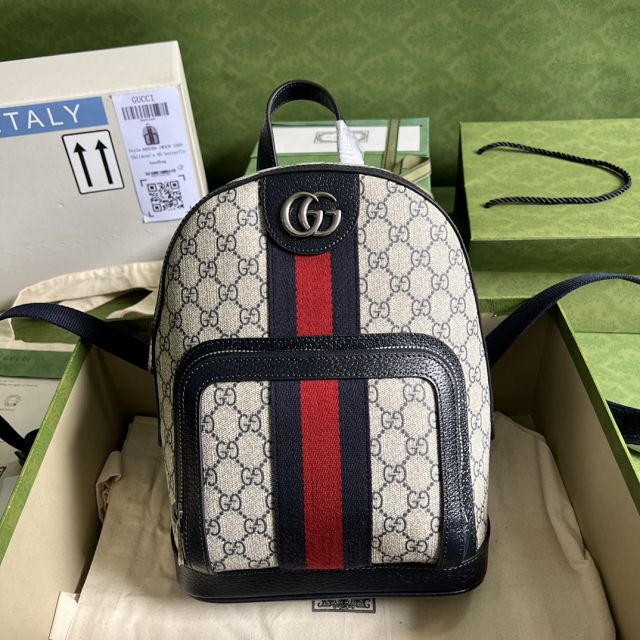 2022 GG original canvas Ophidia backpack 685769 navy blue