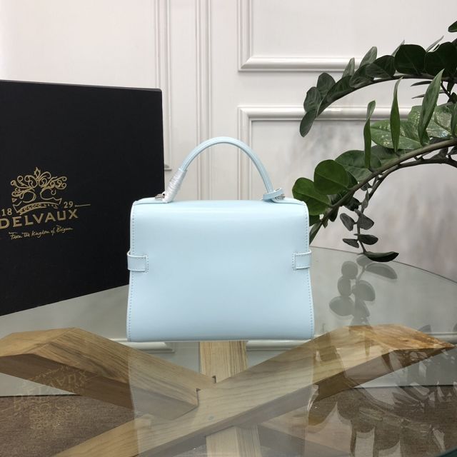 Delvaux original box calfskin tempete pm bag AA0505 ice blue