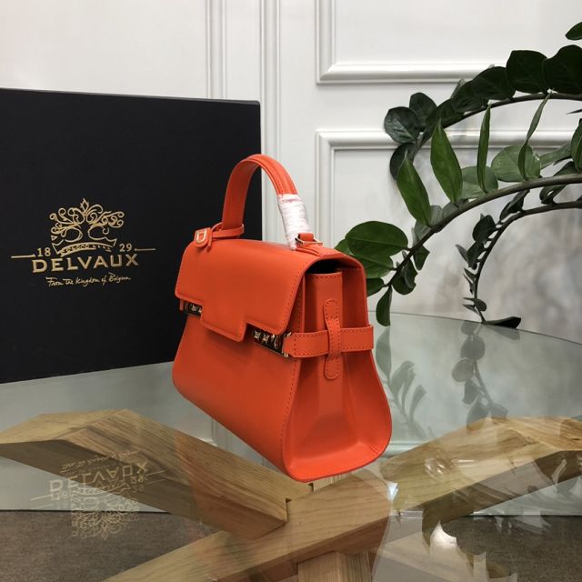 Delvaux original box calfskin tempete pm bag AA0505 orange