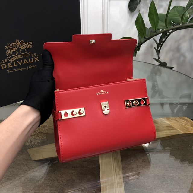 Delvaux original box calfskin tempete pm bag AA0505 red