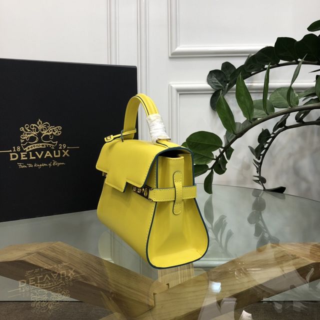 Delvaux original box calfskin tempete pm bag AA0505 yellow