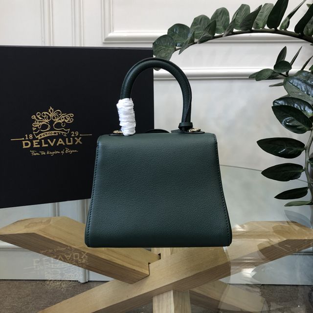 Delvaux original grained calfskin brillant mini bag AA0406 blackish green