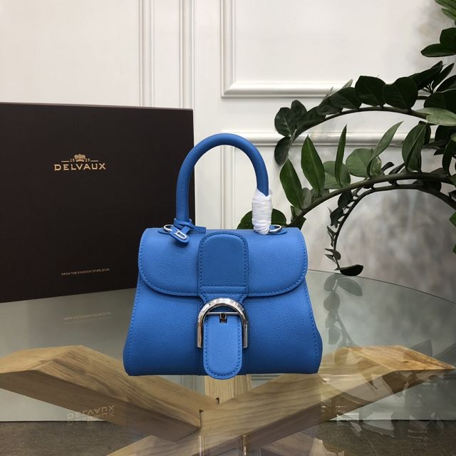 Delvaux original grained calfskin brillant mini bag AA0406 blue