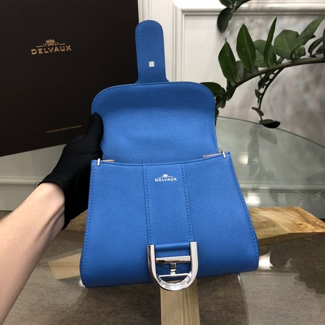 Delvaux original grained calfskin brillant mini bag AA0406 blue