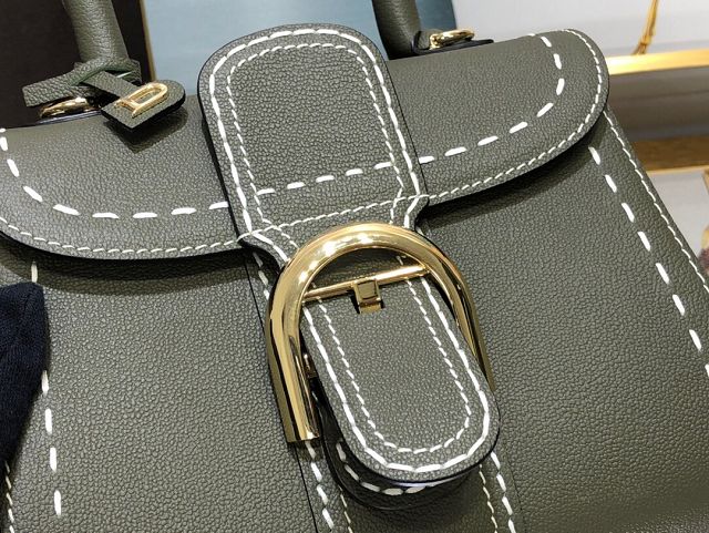 Delvaux original grained calfskin brillant mini bag AA0406 khaki green