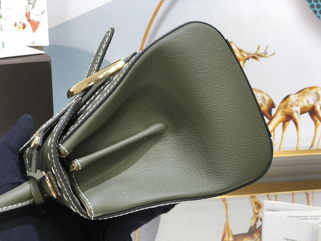 Delvaux original grained calfskin brillant mini bag AA0406 khaki green