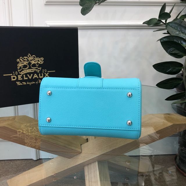 Delvaux original grained calfskin brillant mini bag AA0406 lake blue