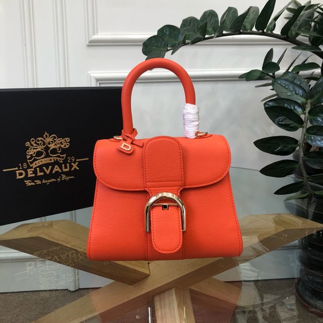 Delvaux original grained calfskin brillant mini bag AA0406 orange