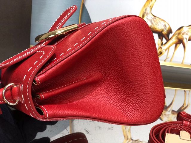 Delvaux original grained calfskin brillant mini bag AA0406 red