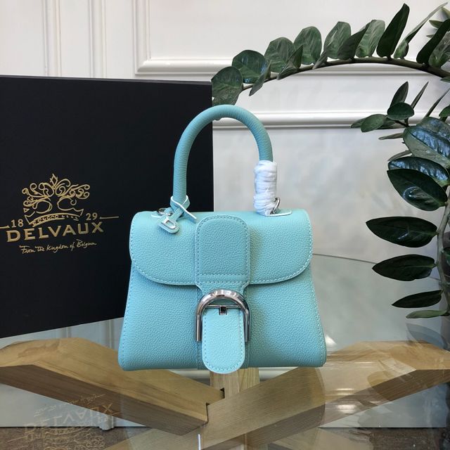 Delvaux original grained calfskin brillant mini bag AA0406 sky blue