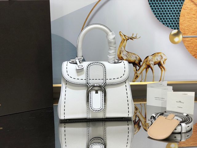 Delvaux original grained calfskin brillant mini bag AA0406 white