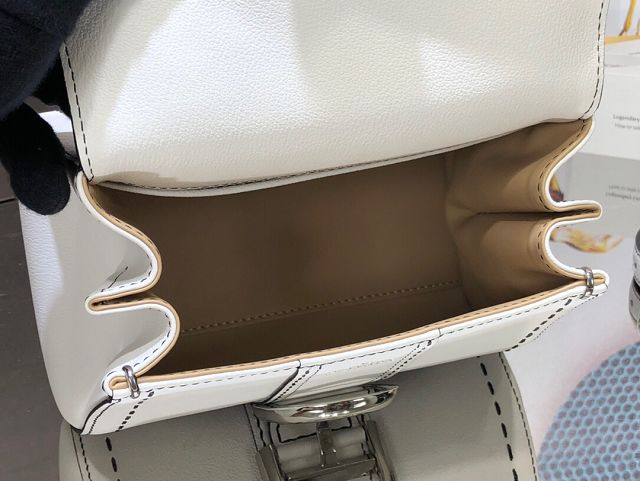 Delvaux original grained calfskin brillant mini bag AA0406 white