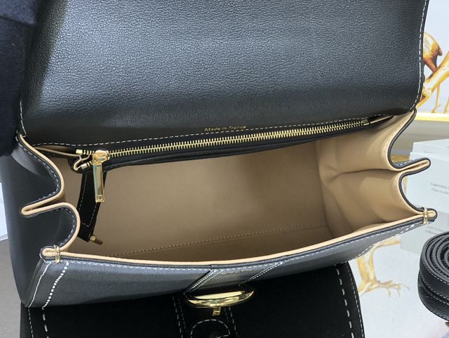 Delvaux original grained calfskin brillant bag MM AA0555 black