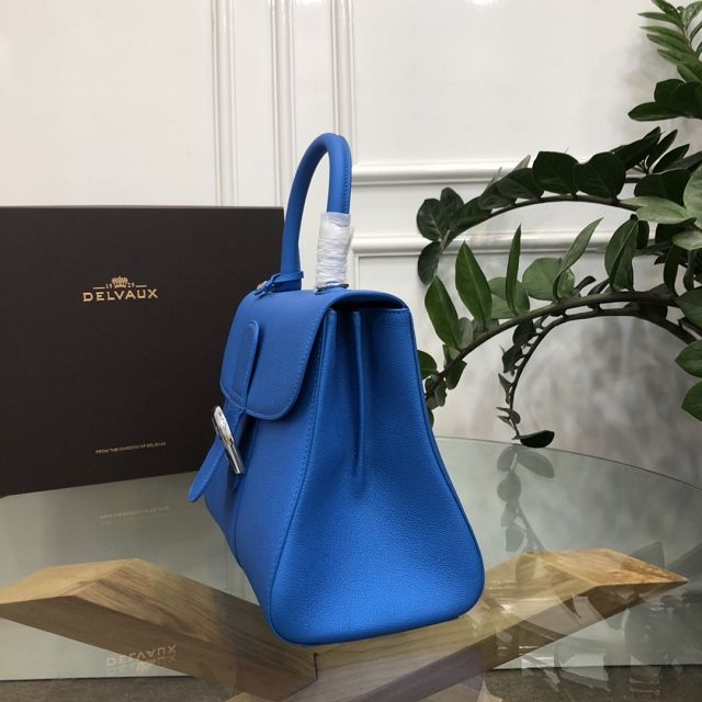 Delvaux original grained calfskin brillant bag MM AA0555 blue