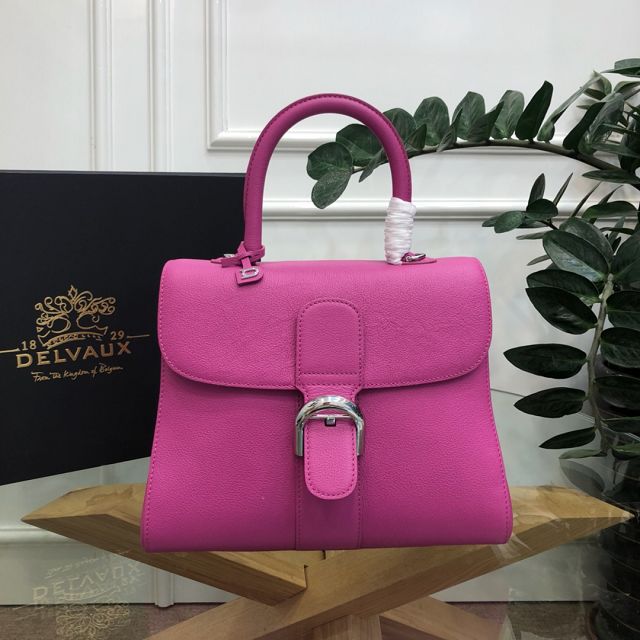 Delvaux original grained calfskin brillant bag MM AA0555 rose magnolia