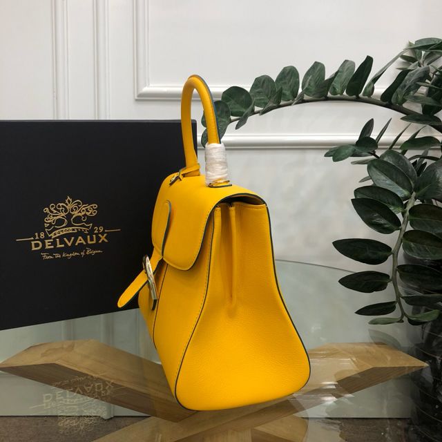 Delvaux original grained calfskin brillant bag MM AA0555 yellow