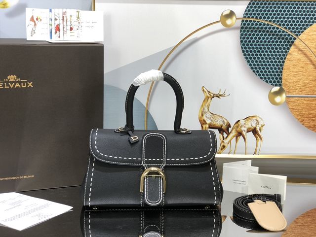 Delvaux original grained calfskin brillant small bag AA0417 black