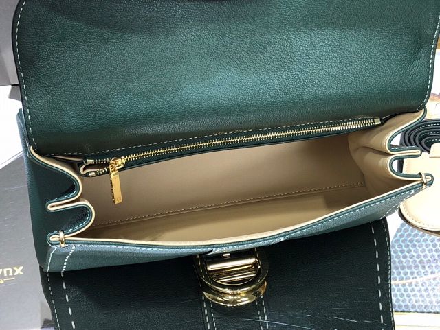 Delvaux original grained calfskin brillant small bag AA0417 emerald green