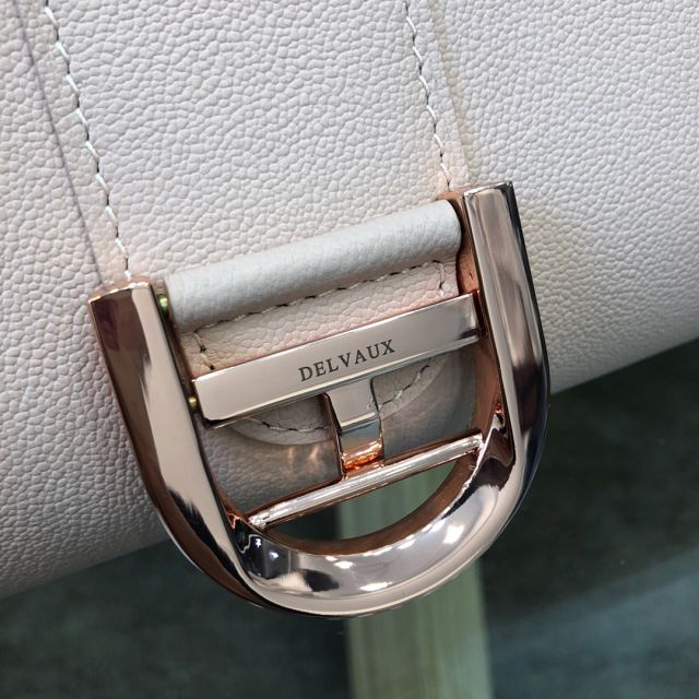 Delvaux original grained calfskin brillant small bag AA0417 nude