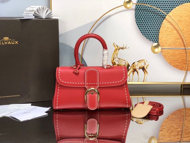 Delvaux original grained calfskin brillant small bag AA0417 red