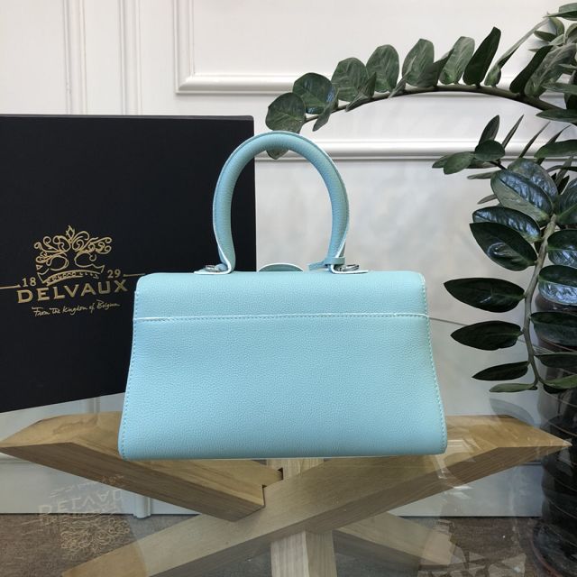 Delvaux original grained calfskin brillant small bag AA0417 sky blue