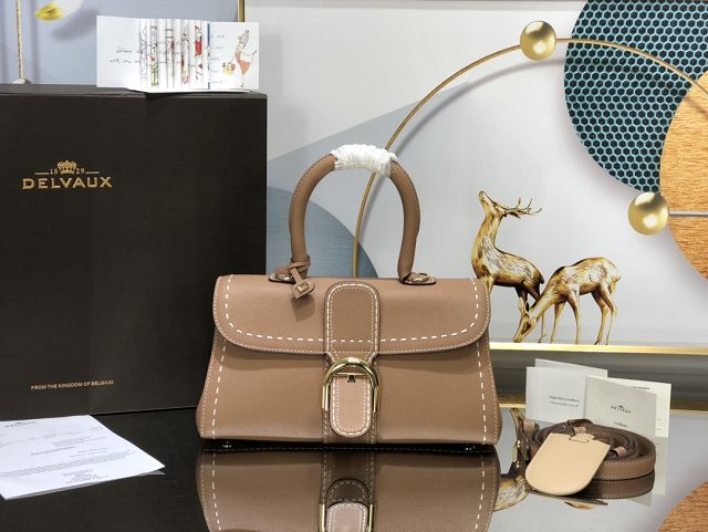 Delvaux original grained calfskin brillant small bag AA0417 tender beige