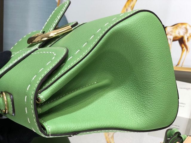 Delvaux original grained calfskin brillant small bag AA0417 vert criquet