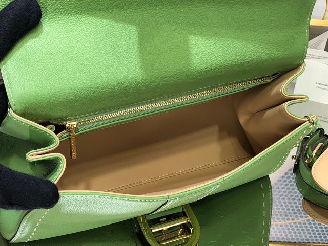 Delvaux original grained calfskin brillant small bag AA0417 vert criquet