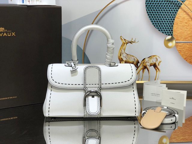 Delvaux original grained calfskin brillant small bag AA0417 white