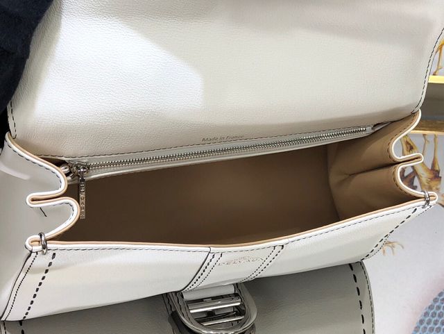 Delvaux original grained calfskin brillant small bag AA0417 white