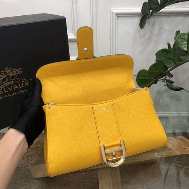 Delvaux original grained calfskin brillant small bag AA0417 yellow