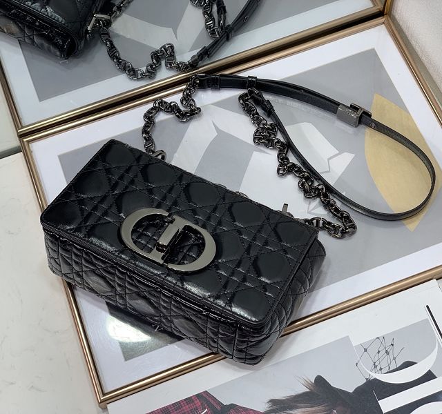 Dior original calfskin small caro bag M9241 black