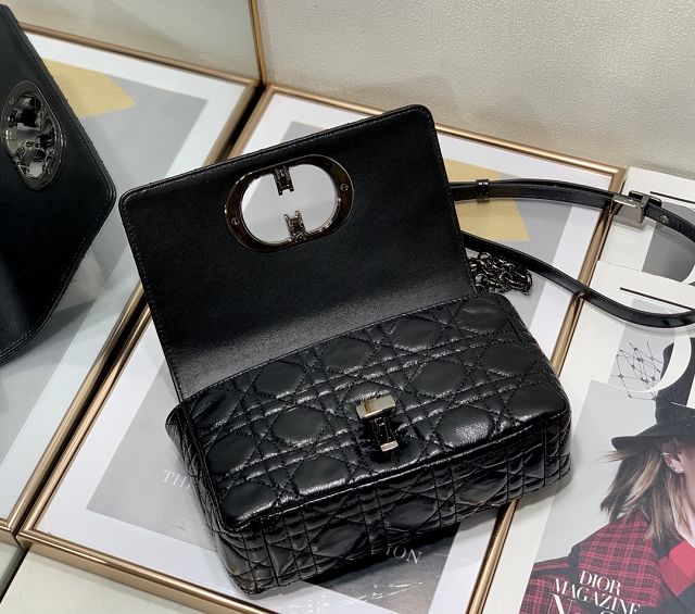 Dior original calfskin small caro bag M9241 black