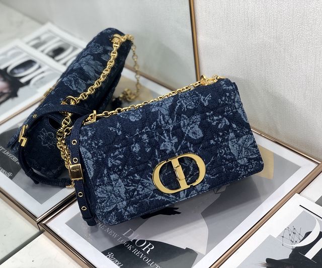 Dior original denim medium caro bag M9242 blue